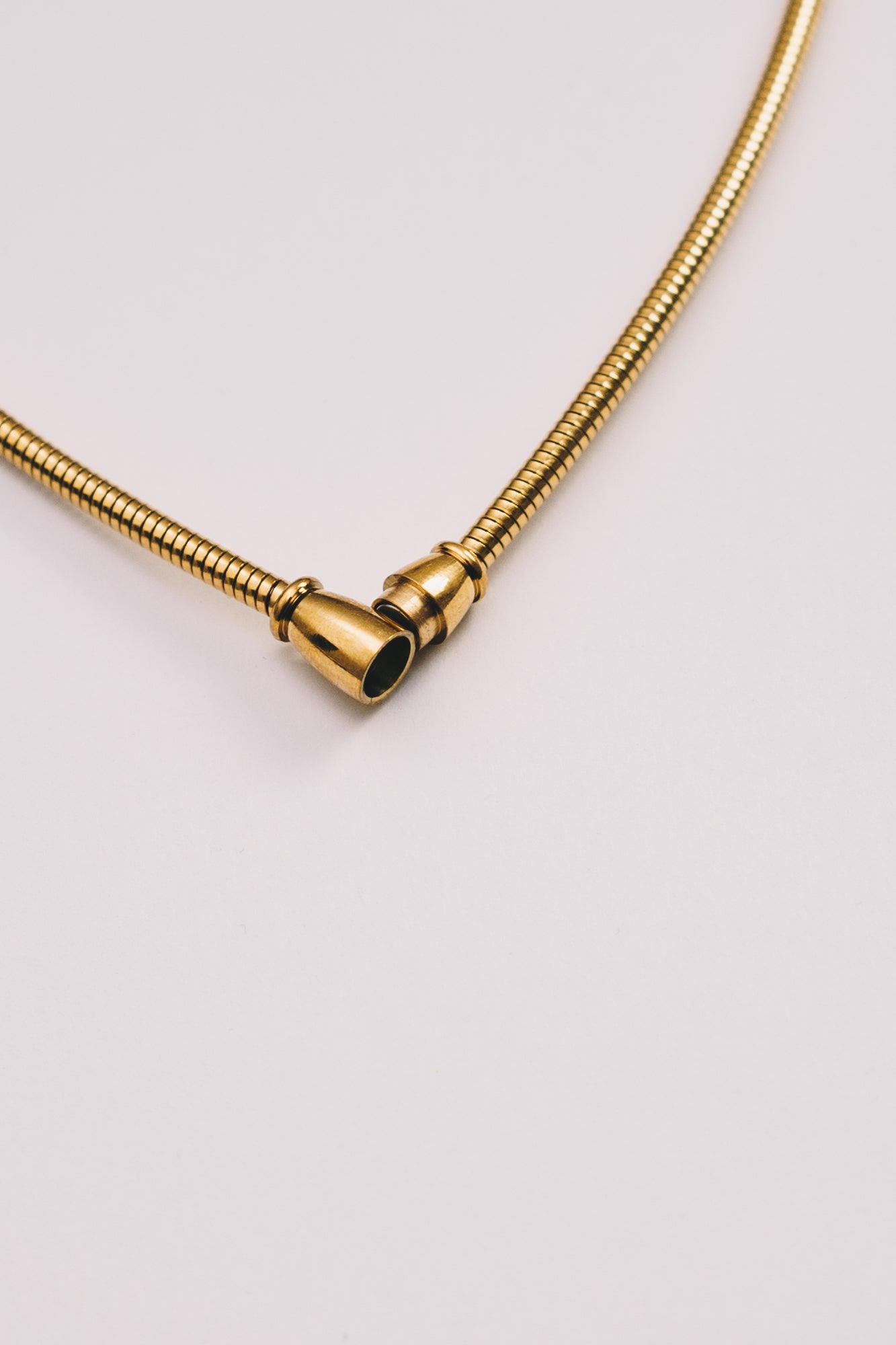Lune Crescent Necklace | 3mm Coil Chain | Gold & Steel | Janna Conner