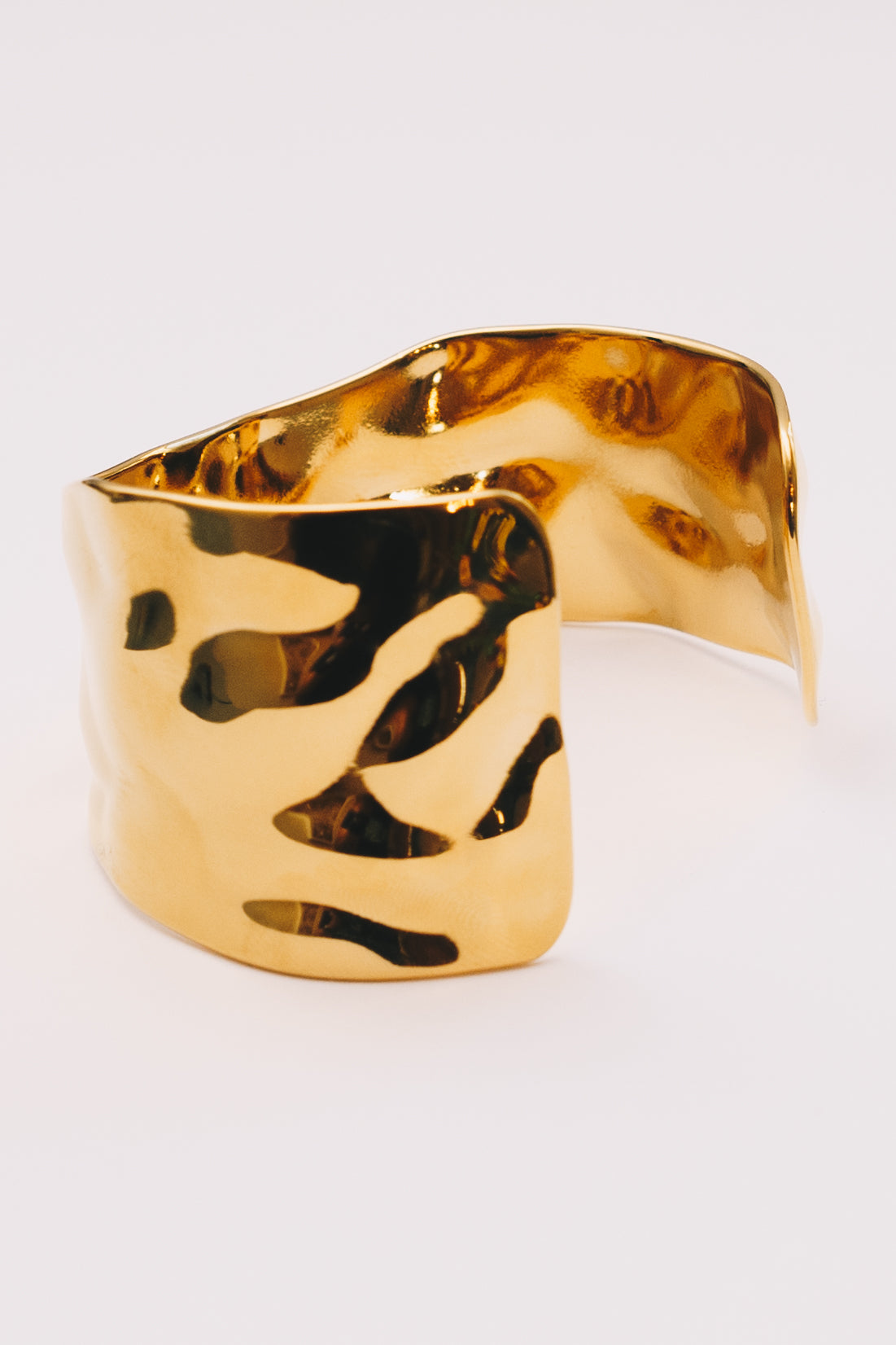 Hammered Metal Cuff | 18k Gold Plated & High-Grade Stainless Steel
