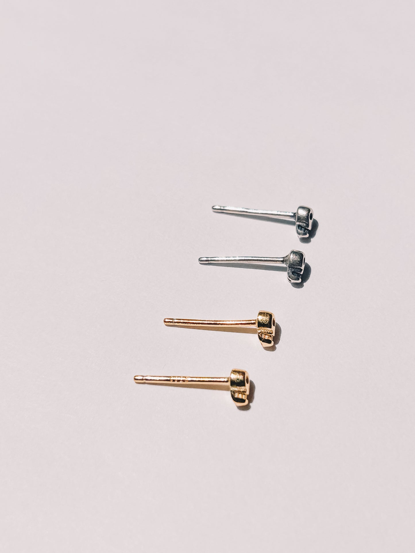 Squelette Tiny Studs | 18k Gold Plating over .925 Silver