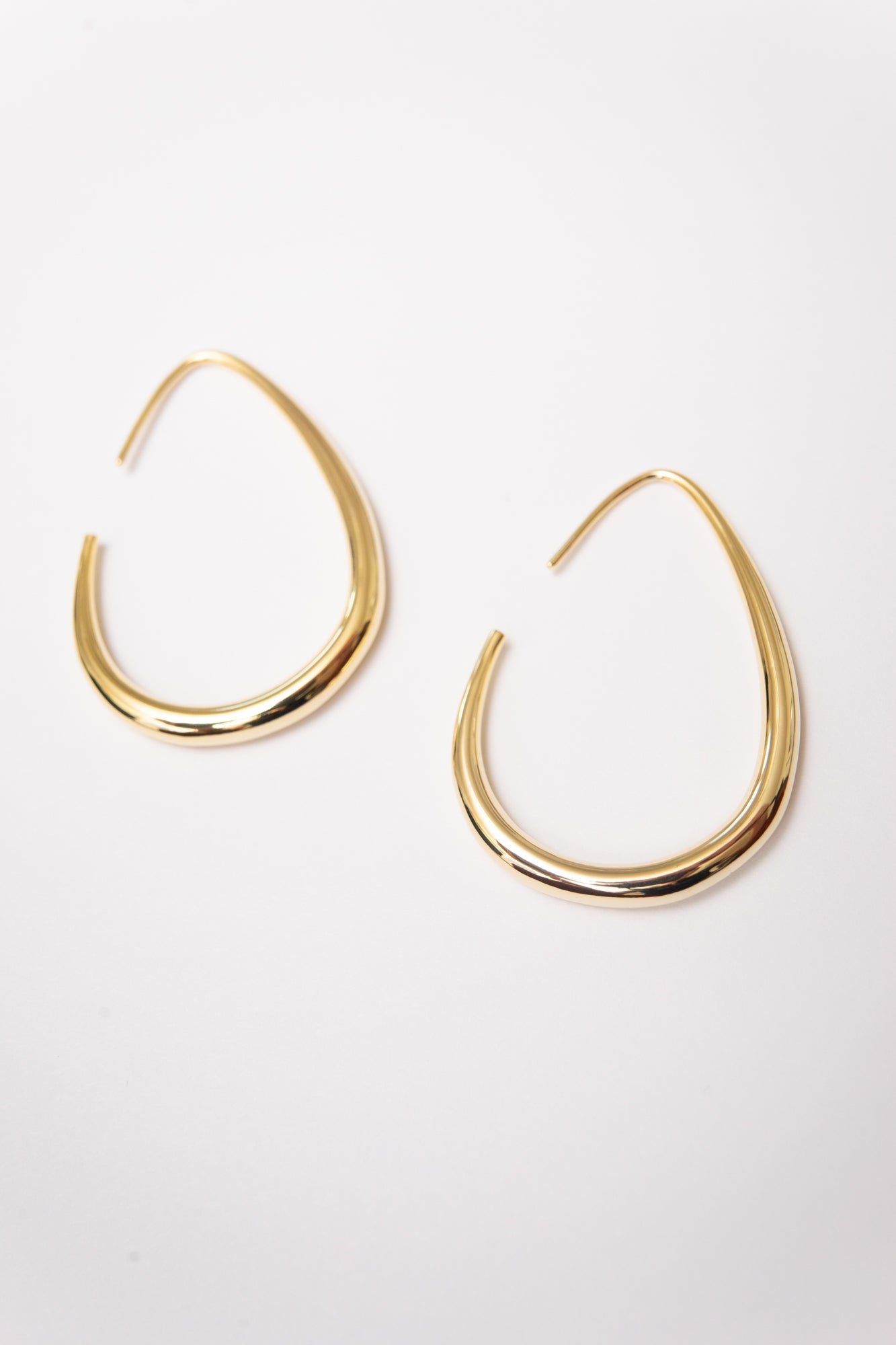 Frances Threader Hoop Earrings | 18k Gold Plating