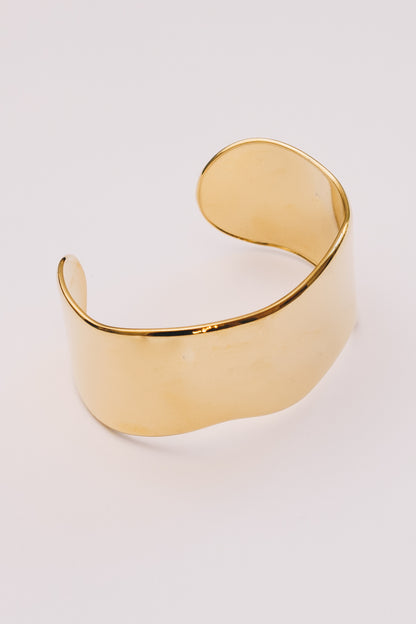 Mirage Wide Cuff Bracelet | Gold Plated & Stainless Steel | Janna Conner