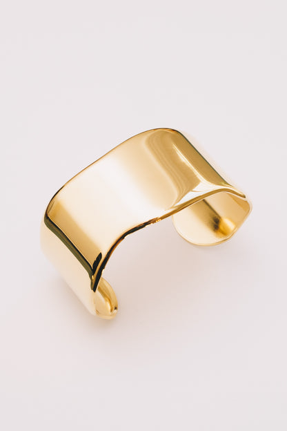 Mirage Wide Cuff Bracelet | Gold Plated & Stainless Steel | Janna Conner