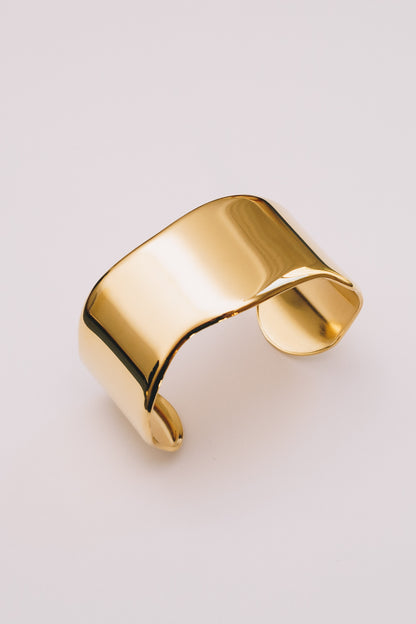 Mirage Wide Cuff Bracelet | Gold Plated & Stainless Steel | Janna Conner