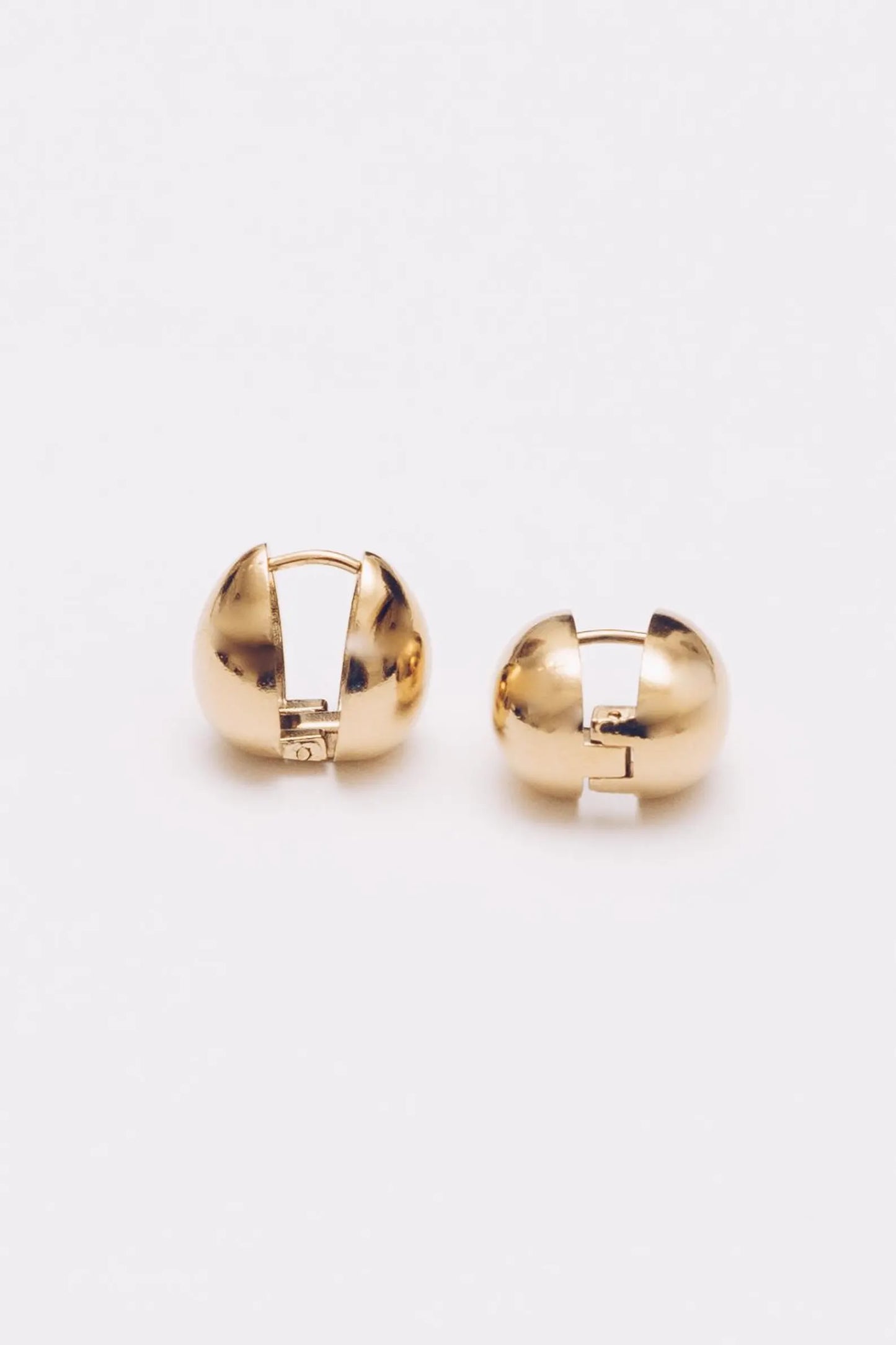 Teardrop Earrings | 15mm Gold Plated Huggies