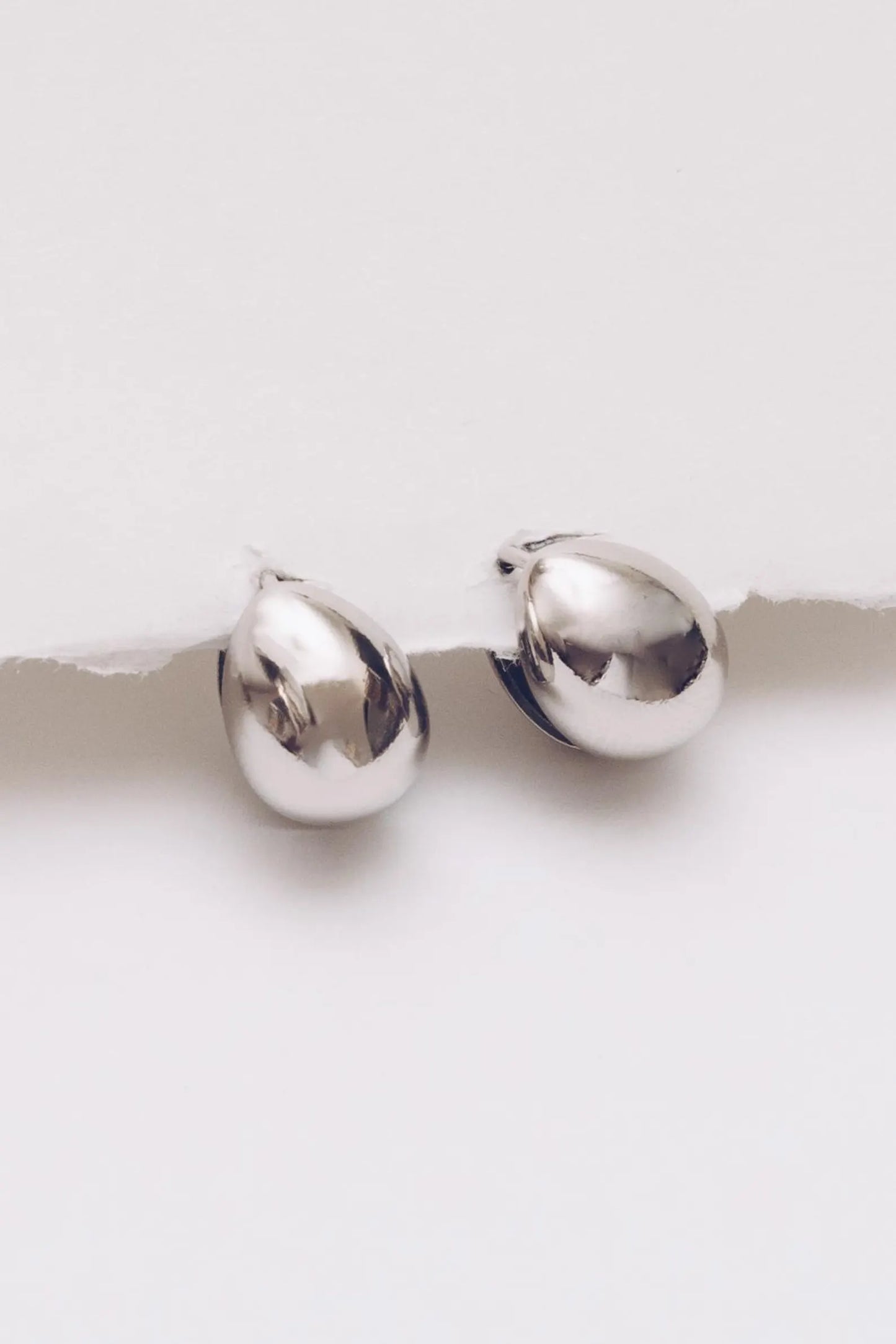 Teardrop Earrings | 15mm Gold Plated Huggies
