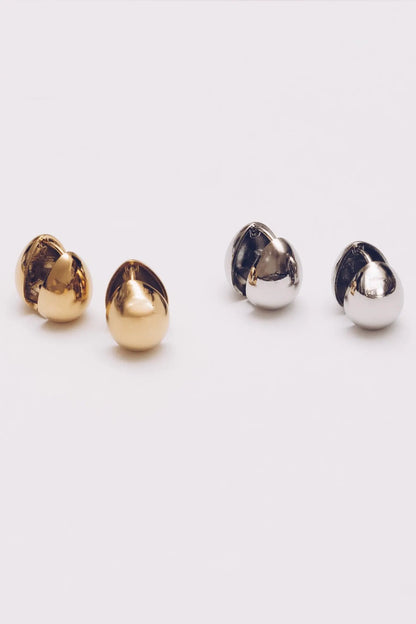 Teardrop Earrings | 15mm Gold Plated Huggies