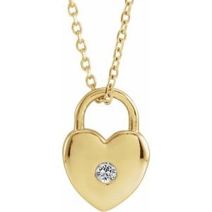 heart lock pendant necklace