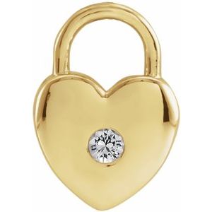 gold heart lock pendant