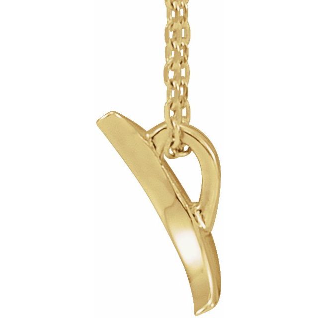 gold crescent moon pendant side view
