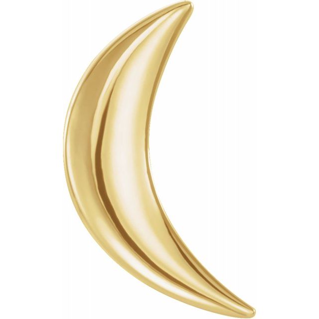 14k gold crescent moon earring
