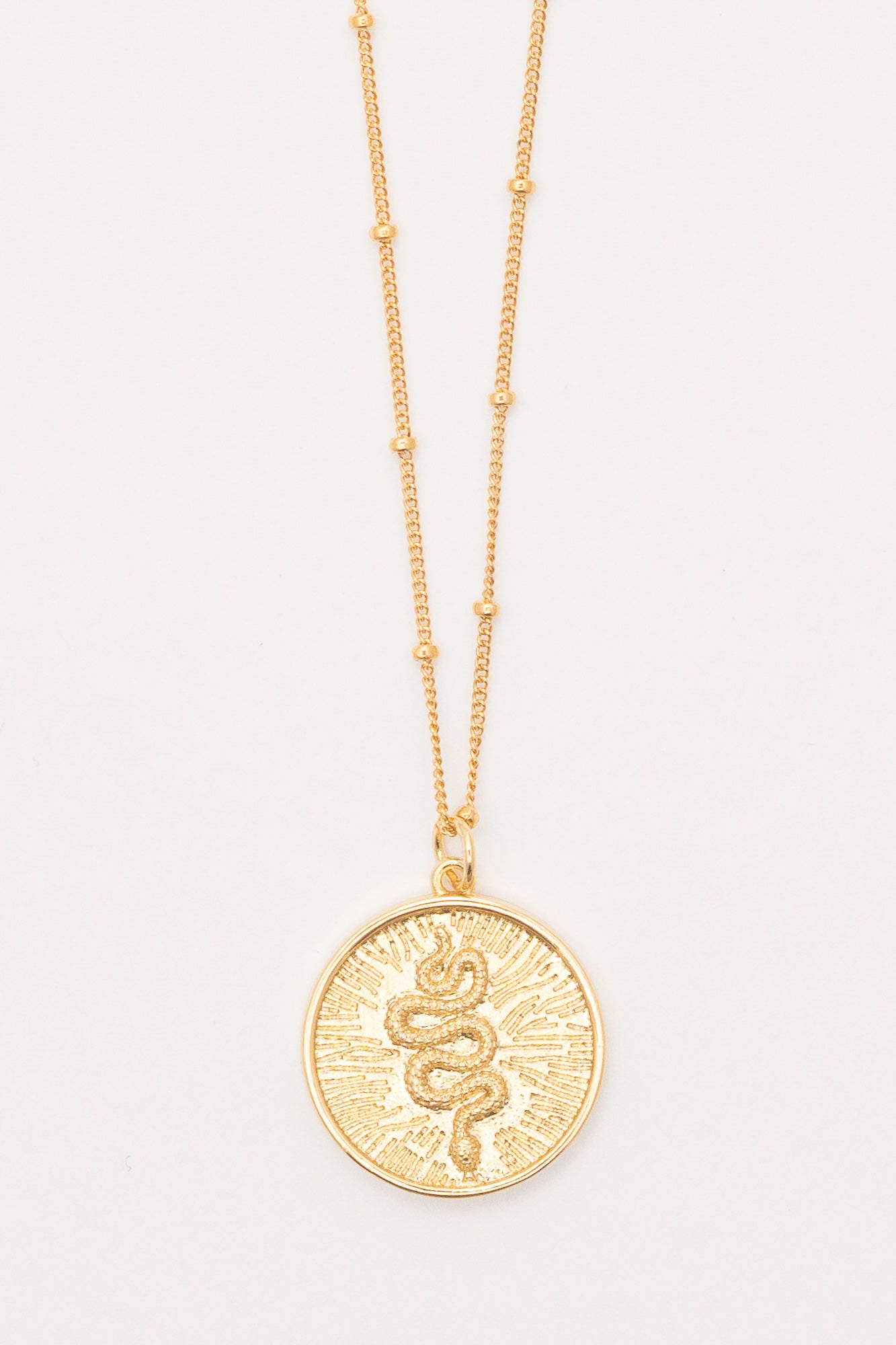 snake charm layering necklace