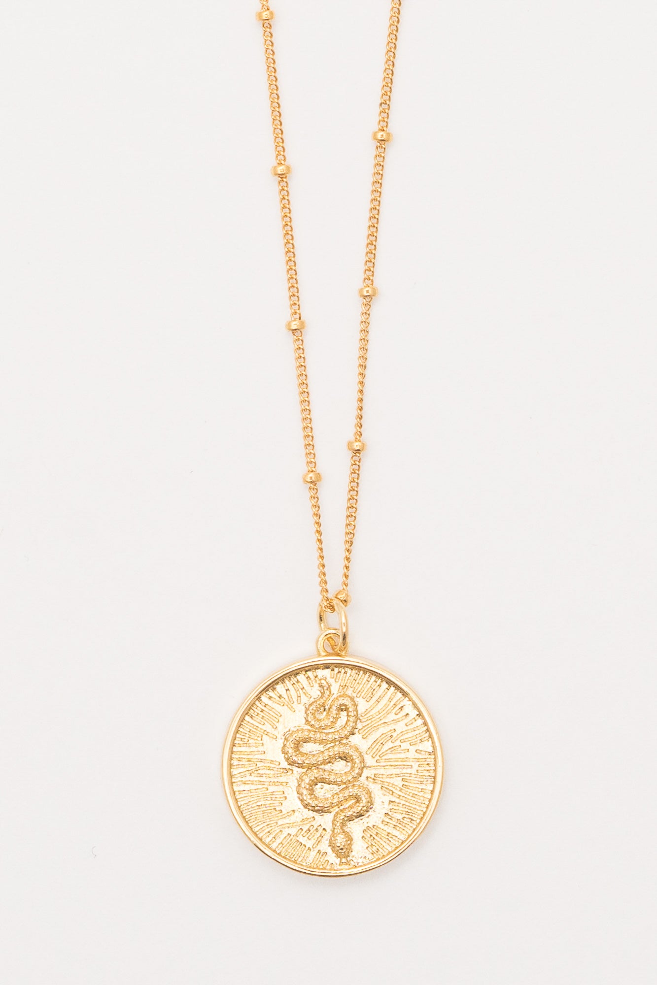 snake charm layering necklace