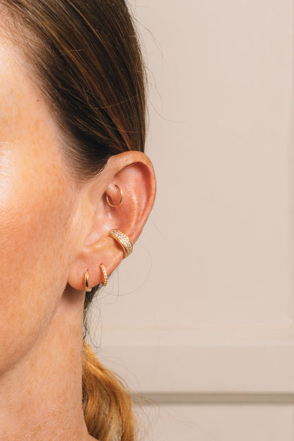 crystal ear cuff earring on model