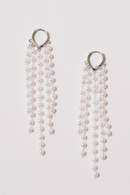 pearl fringe earrings