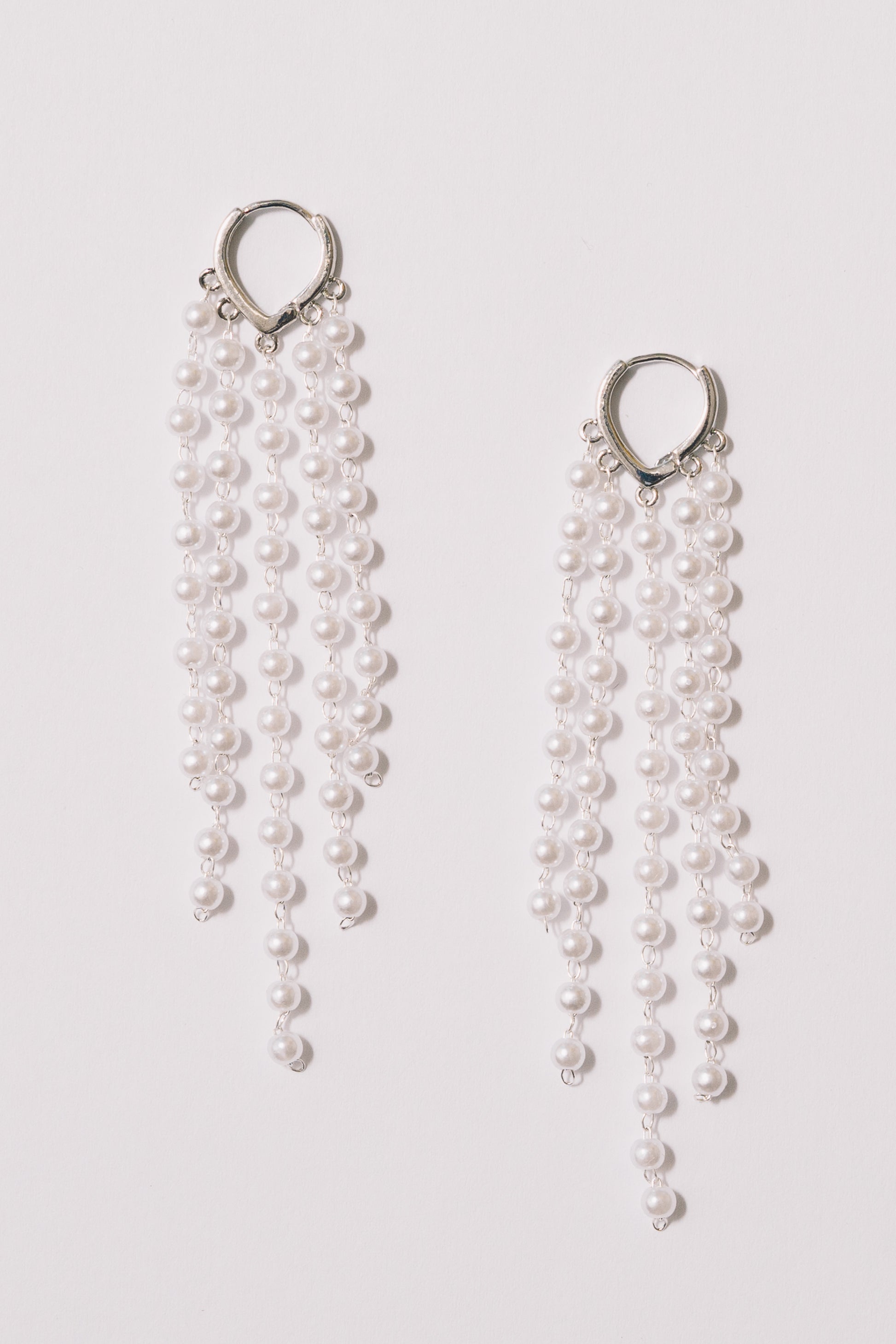 pearl fringe earrings