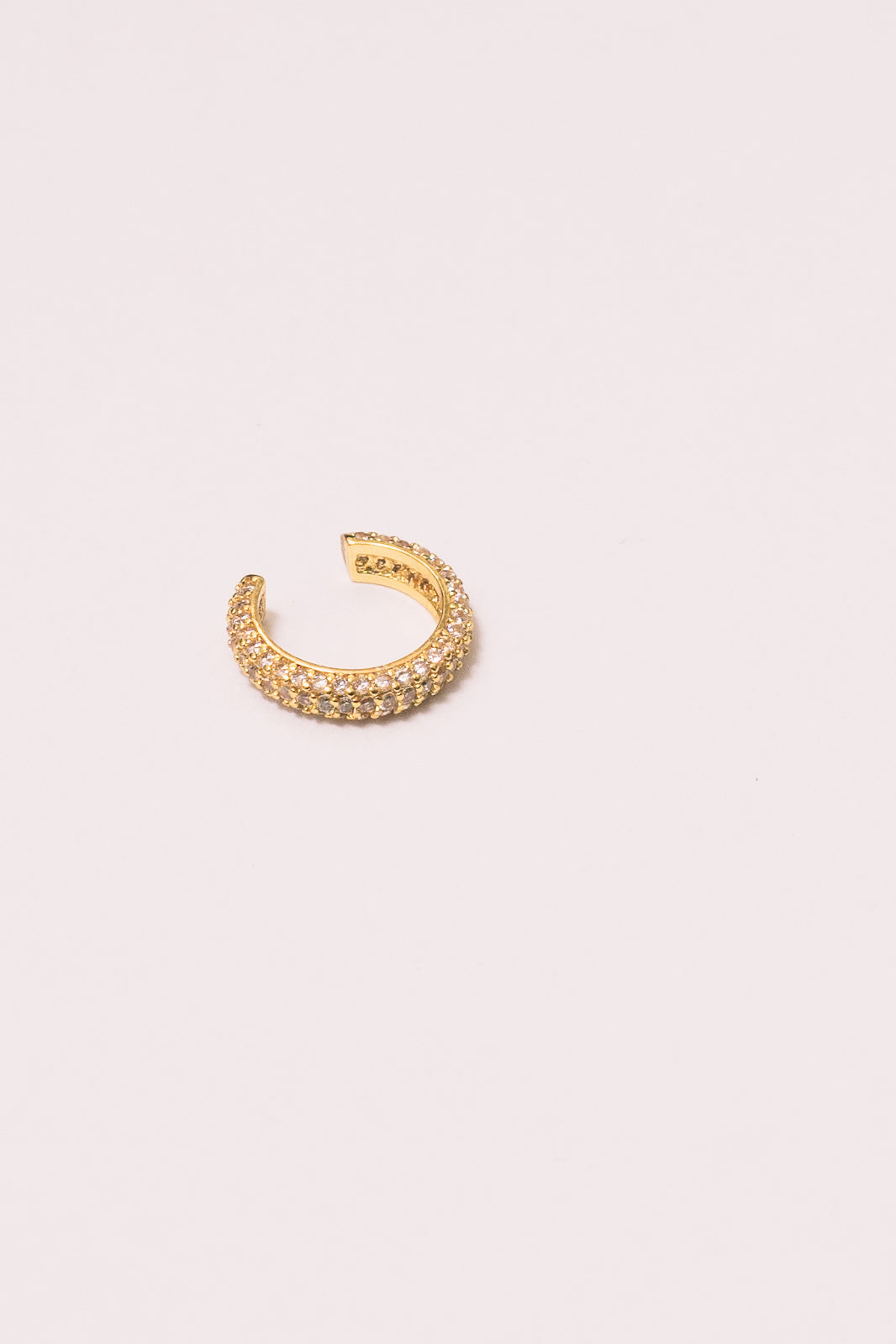 Mina Pavé Ear Cuff | Crystal | 18k Gold over .925 Silver