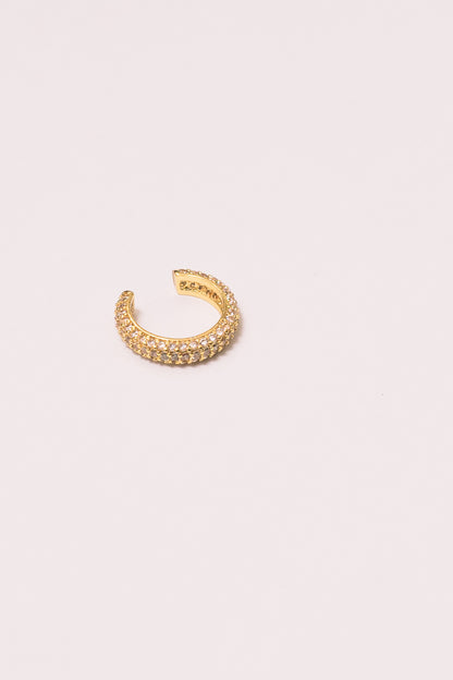 Mina Pavé Ear Cuff | Crystal | 18k Gold over .925 Silver