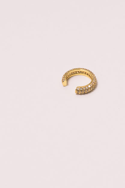 Mina Pavé Ear Cuff | Crystal | 18k Gold over .925 Silver