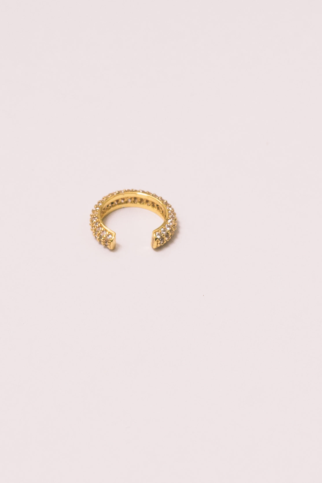 Mina Pavé Ear Cuff | Crystal | 18k Gold over .925 Silver