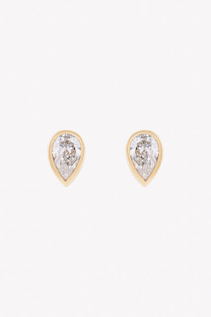 diamond pear shaped stud earrings