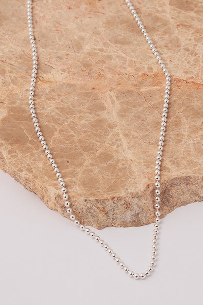 silver ball chain necklace