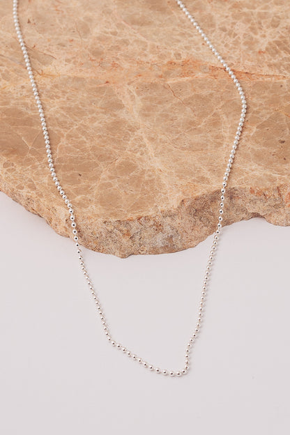 1.5mm sterling silver ball chain necklace