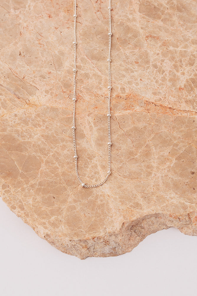 delicate silver layering necklace