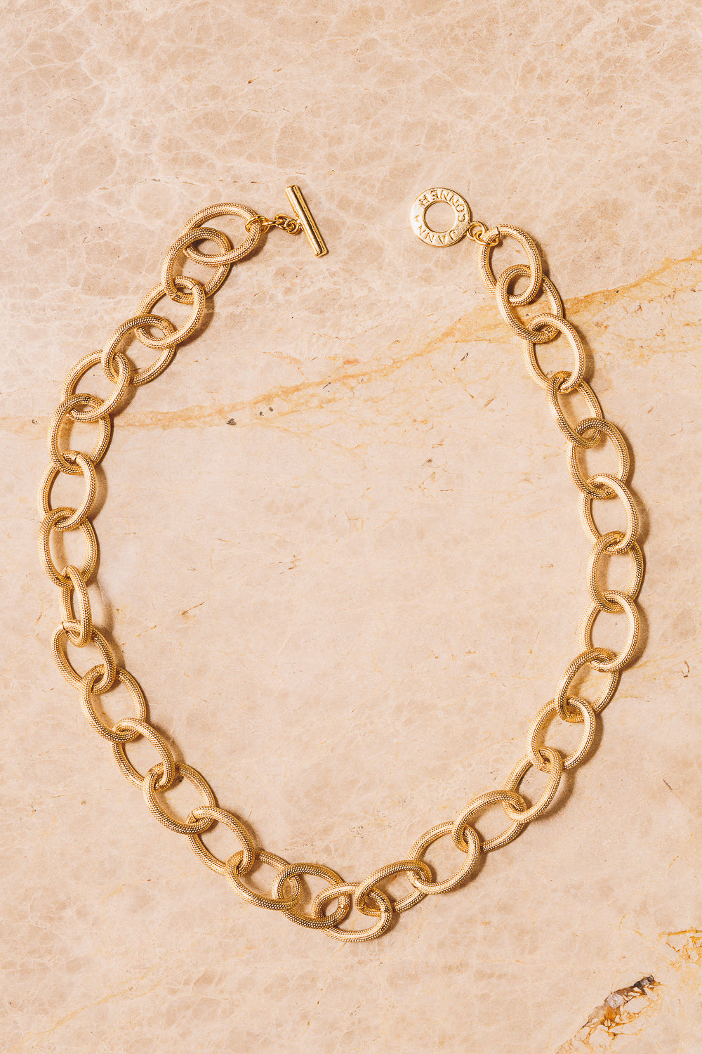 large gold rope chain necklace