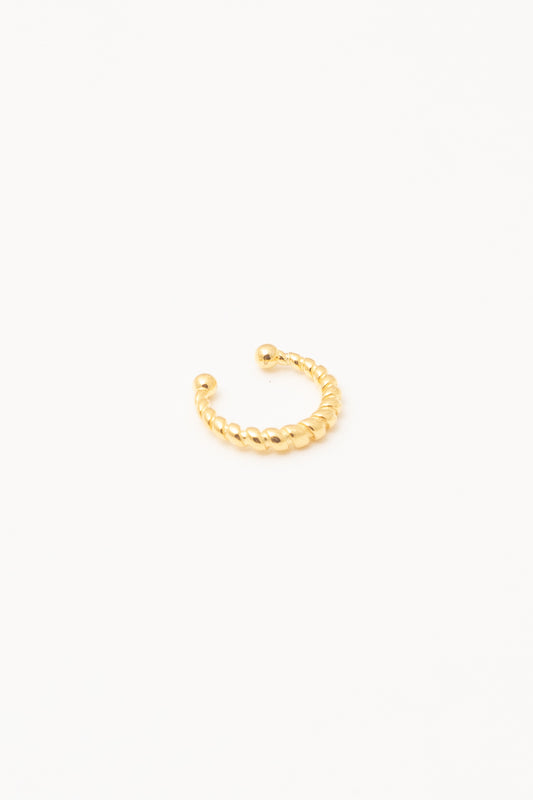 gold rope pattern ear cuff