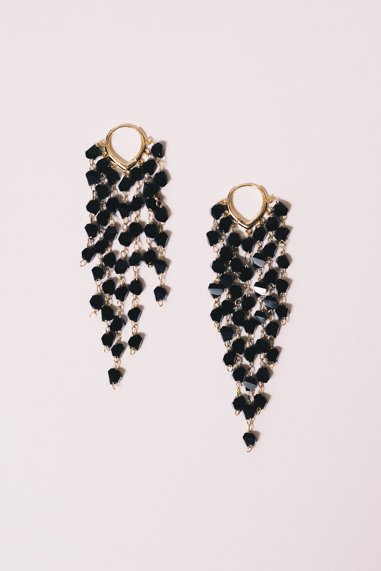 black chandelier earrings