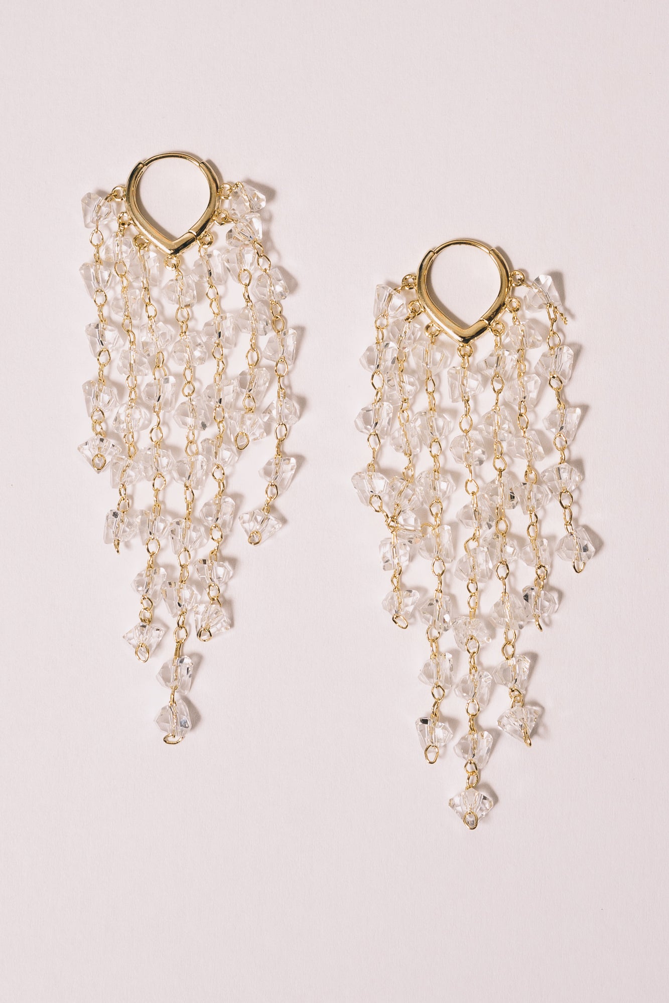 crystal waterfall earrings 