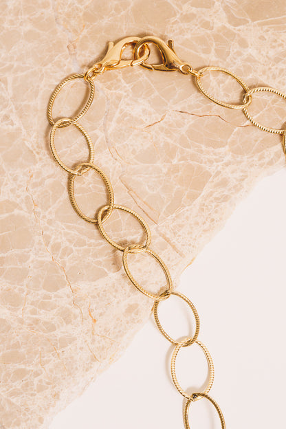 14k goldfill rope chain necklace clasp closeup