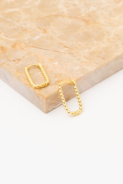 gold rope huggie hoops