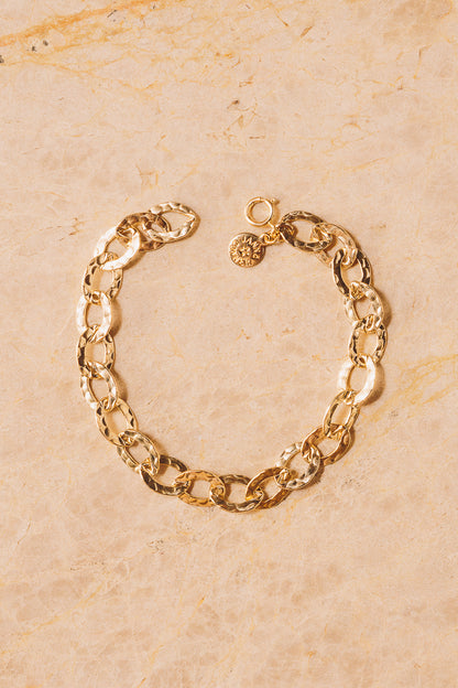 Adelard Hammered Chain Bracelet | 14k Gold-filled
