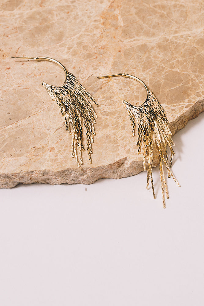 gold chain hoop earrings