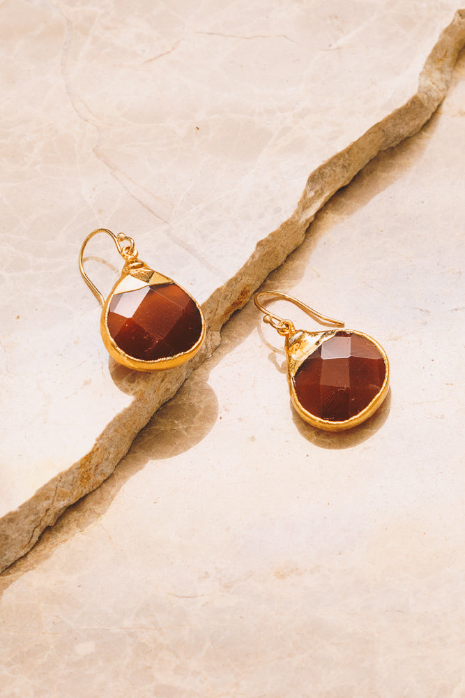 carnelian drop earrings