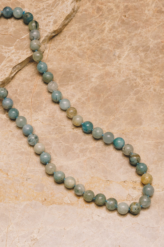 aquamarine beaded necklace