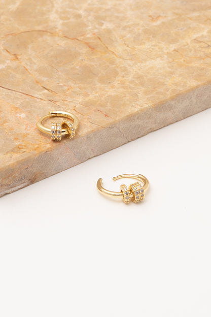 Crystal Rondelle Earrings | Vermeil
