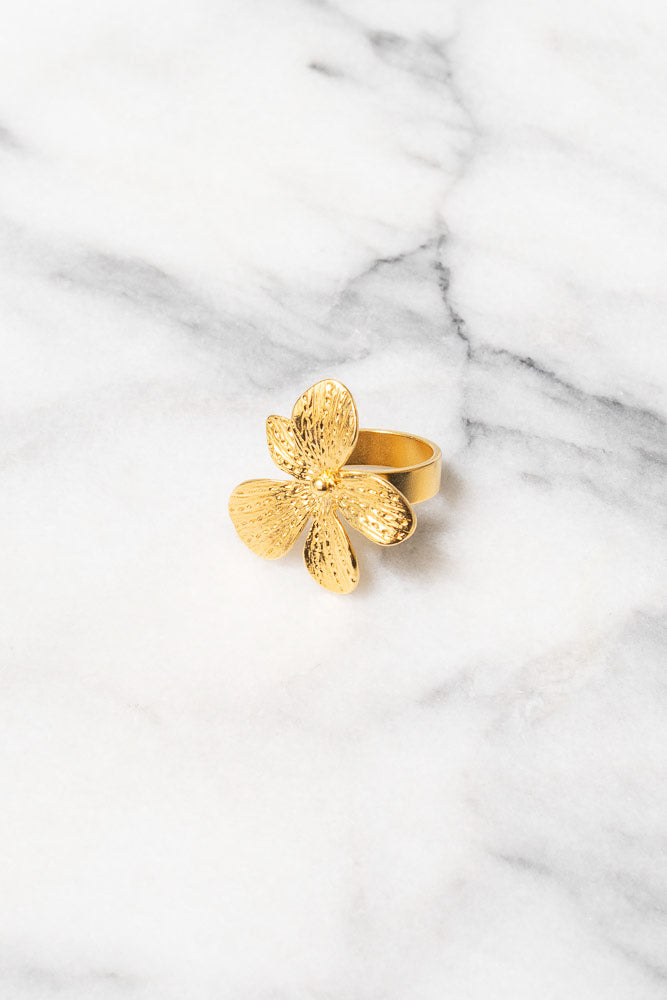 gold flower ring