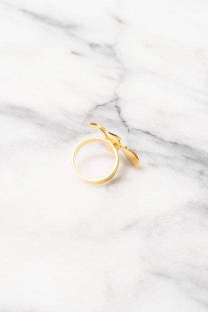 gold flower ring