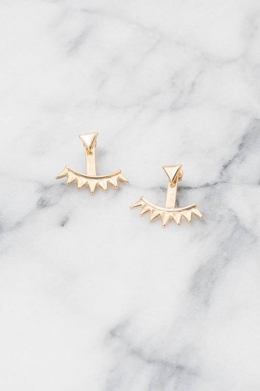 gold triangle earring jackets