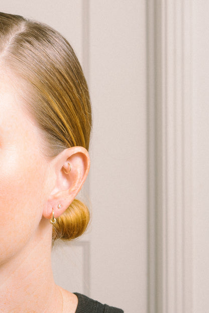 Crystal Rondelle Earrings | Vermeil