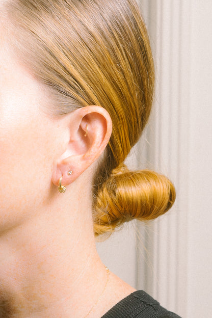 Crystal Rondelle Earrings | Vermeil