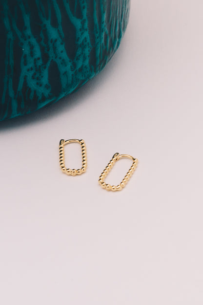 Hyacinthe Huggie Hoop Earrings | 18k Gold Plating over .925 Silver