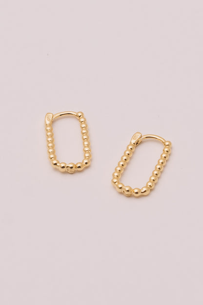Hyacinthe Huggie Hoop Earrings | 18k Gold Plating over .925 Silver