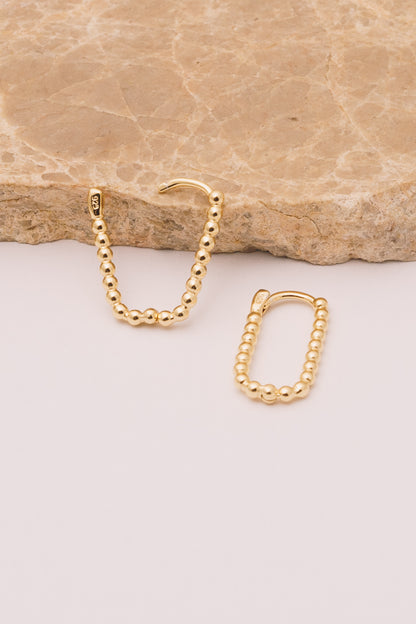 Hyacinthe Huggie Hoop Earrings | 18k Gold Plating over .925 Silver