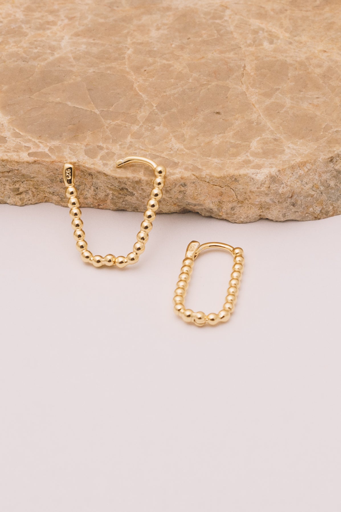 Hyacinthe Huggie Hoop Earrings | 18k Gold Plating over .925 Silver