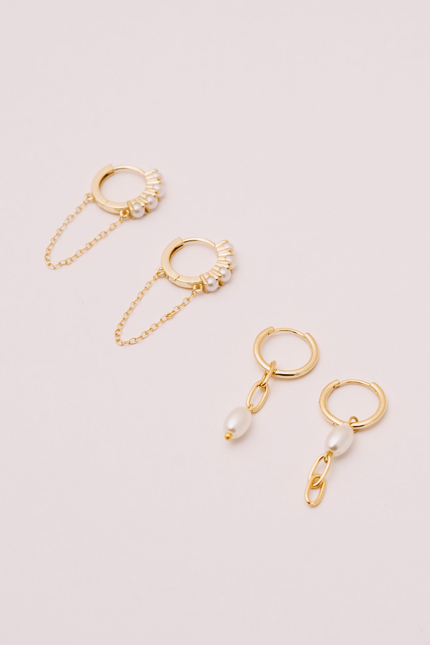 Loni Pearl Hoop Earrings | .925 Vermeil