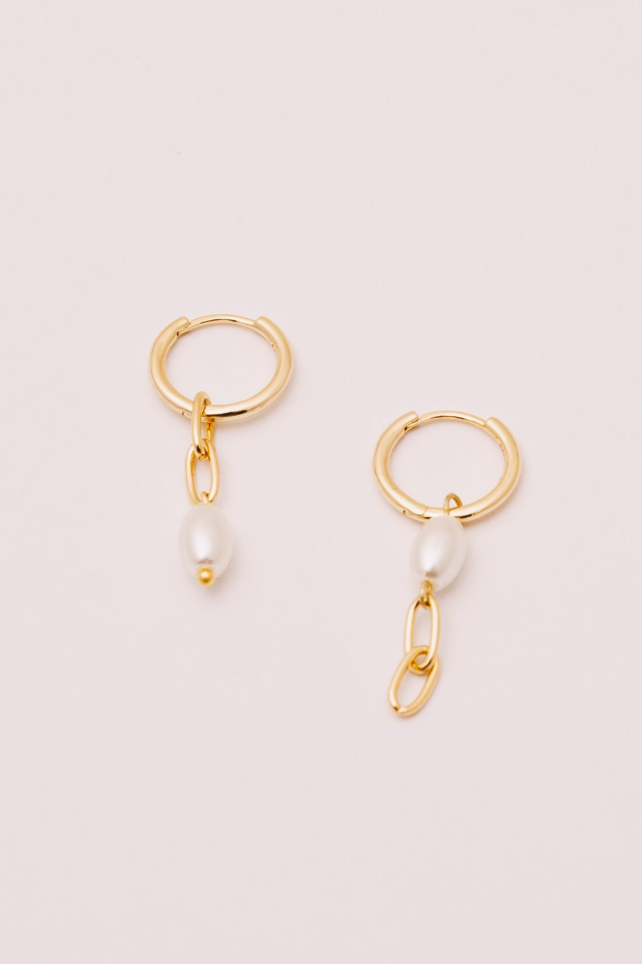 Loni Pearl Hoop Earrings | .925 Vermeil