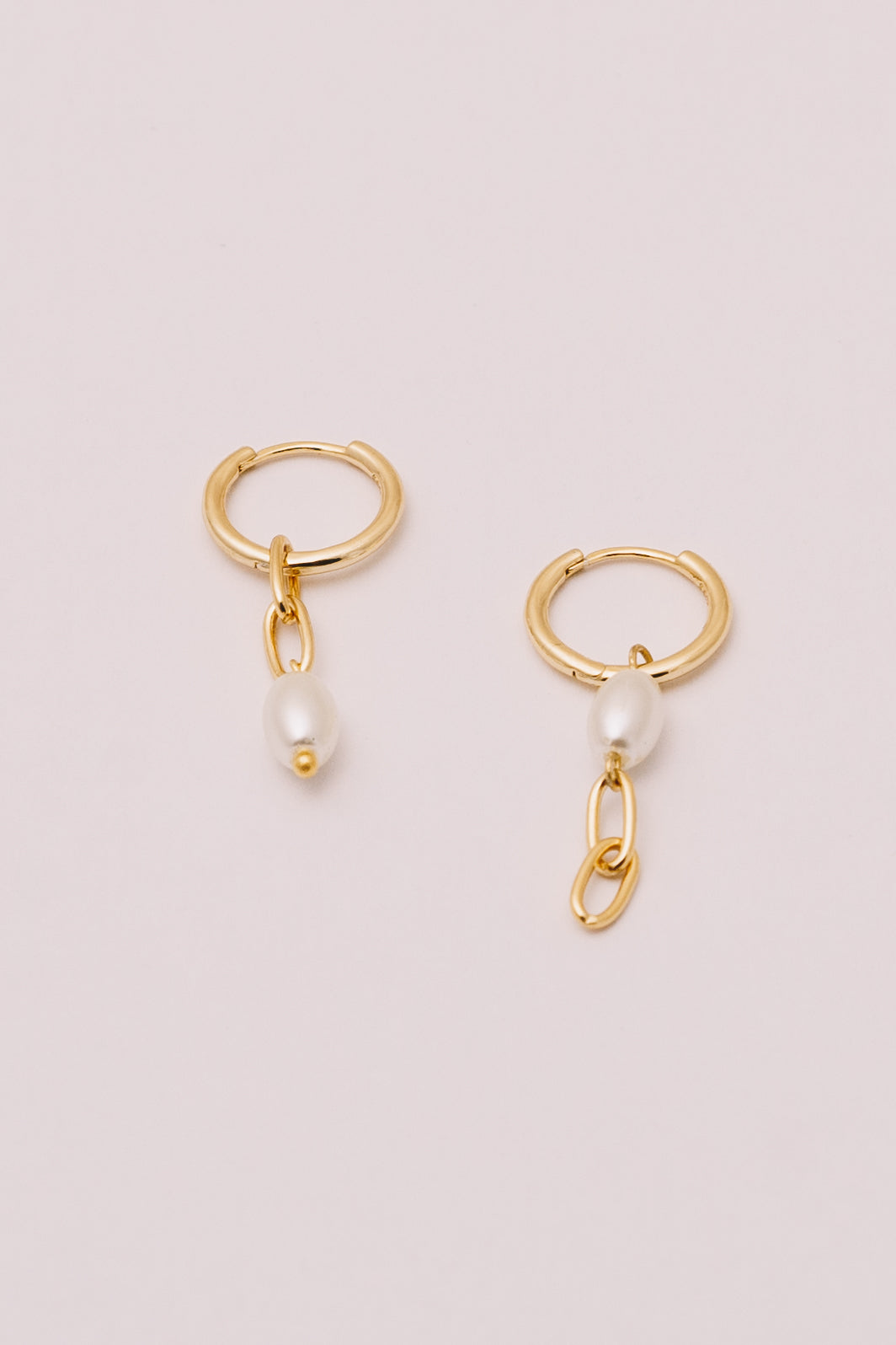 Loni Pearl Hoop Earrings | .925 Vermeil